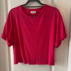 Sugarlips Women's hot pink Ribbed Top